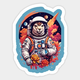 Astro Llama Exploring the Universe Sticker